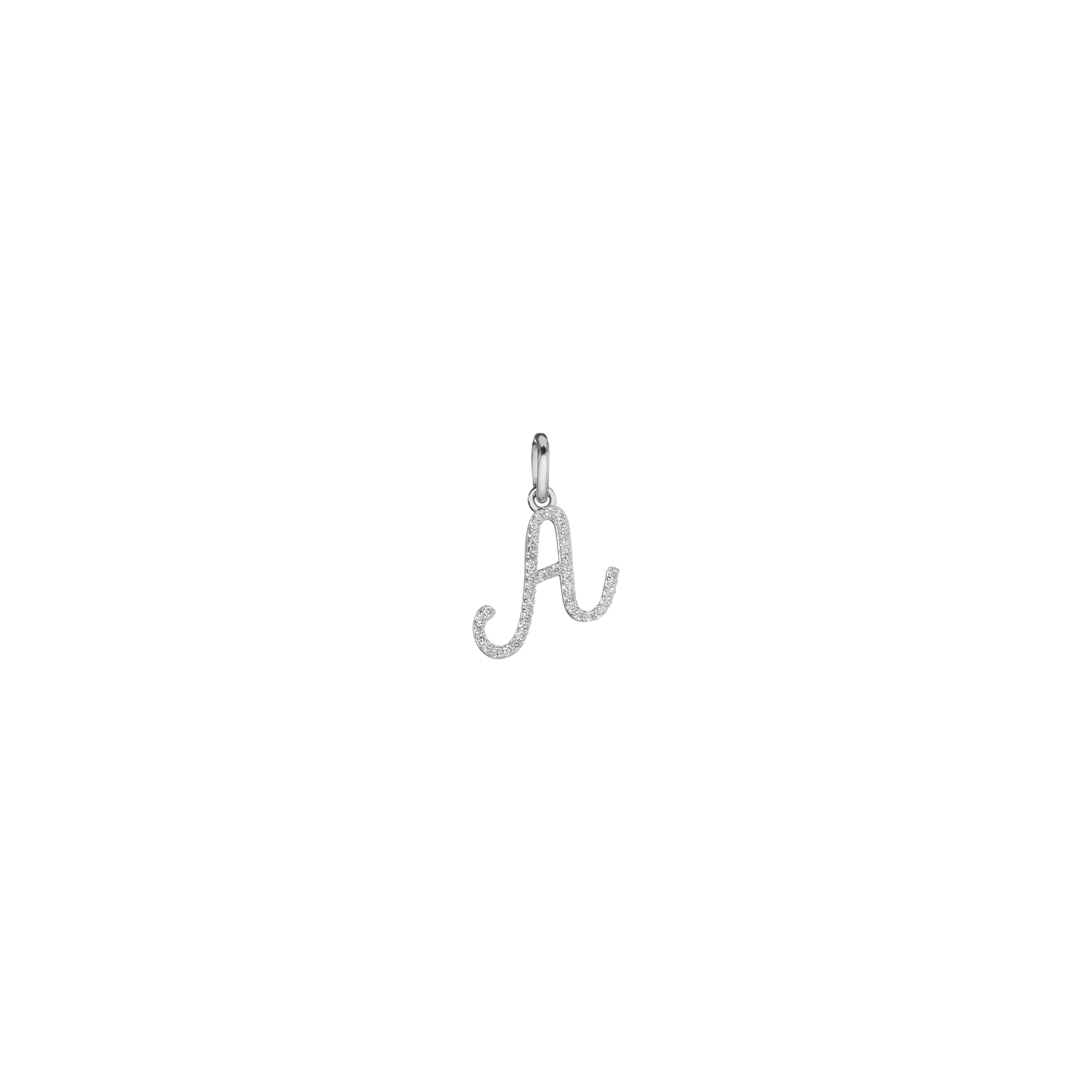 Lab Grown Diamond Script Letter Pendant