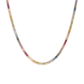 Ombré Rainbow Baguette Tennis Necklace