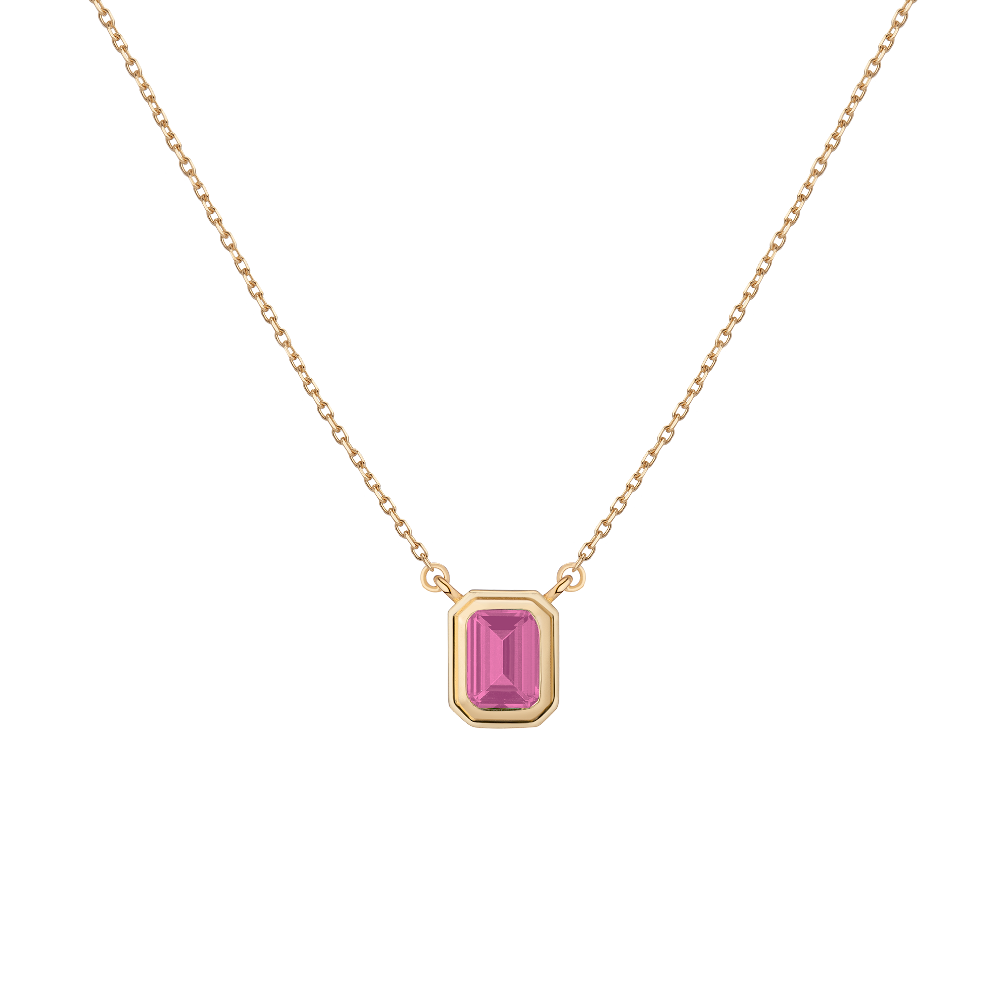 Lab Grown Pink Sapphire Heirloom Necklace