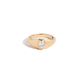 Chunky Lab Grown White Sapphire Oval Ring