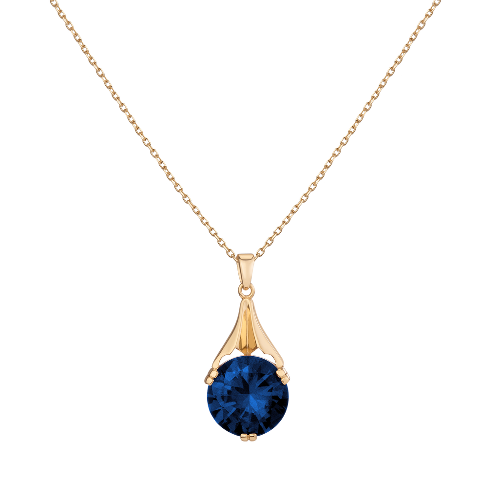 The Oma Lab Grown Blue Sapphire Necklace