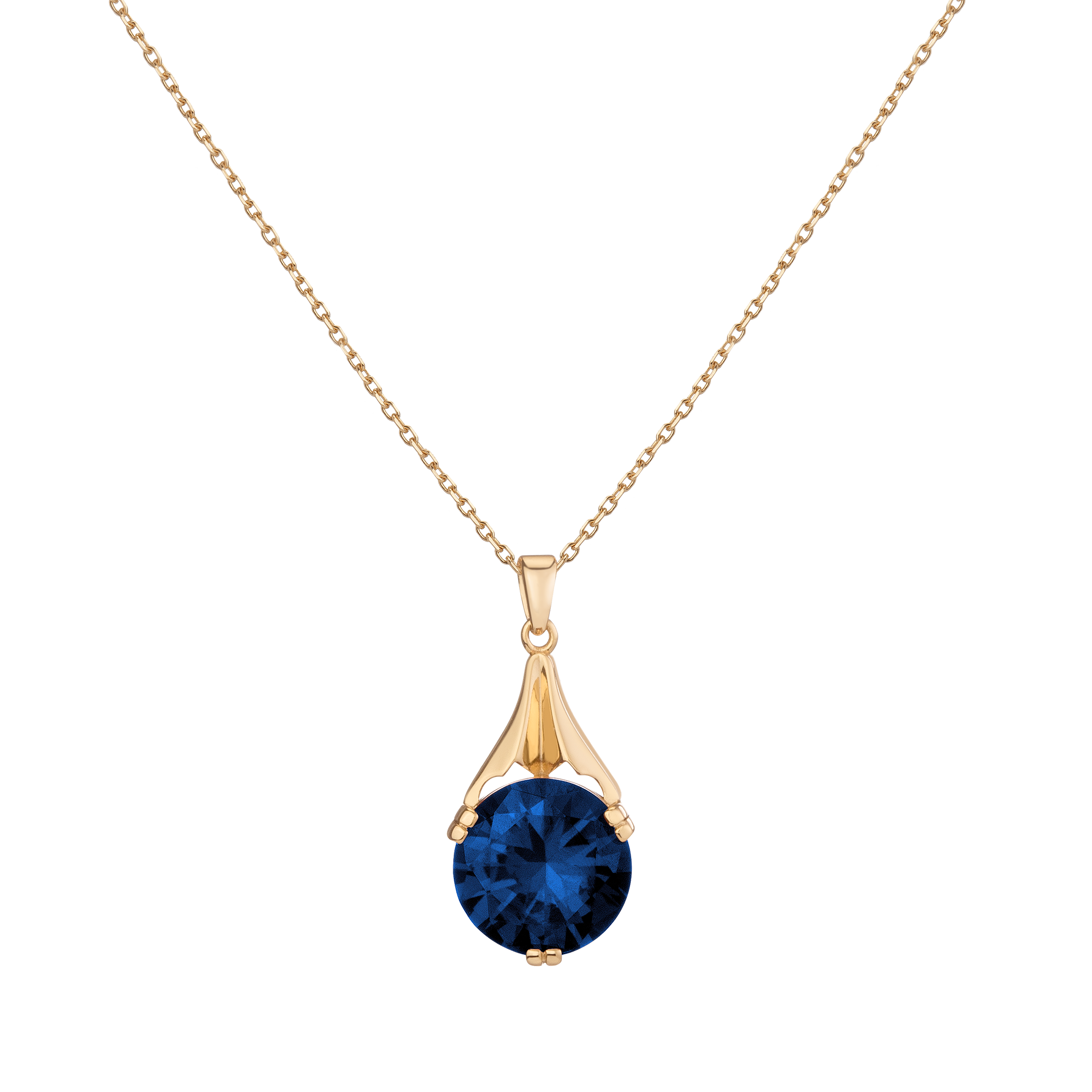 The Oma Lab Grown Blue Sapphire Necklace