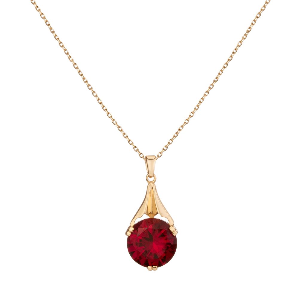 The Oma Lab Grown Red Ruby Necklace