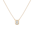 Lab Grown White Sapphire Heirloom Necklace