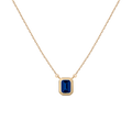 Lab Grown Blue Sapphire Heirloom Necklace