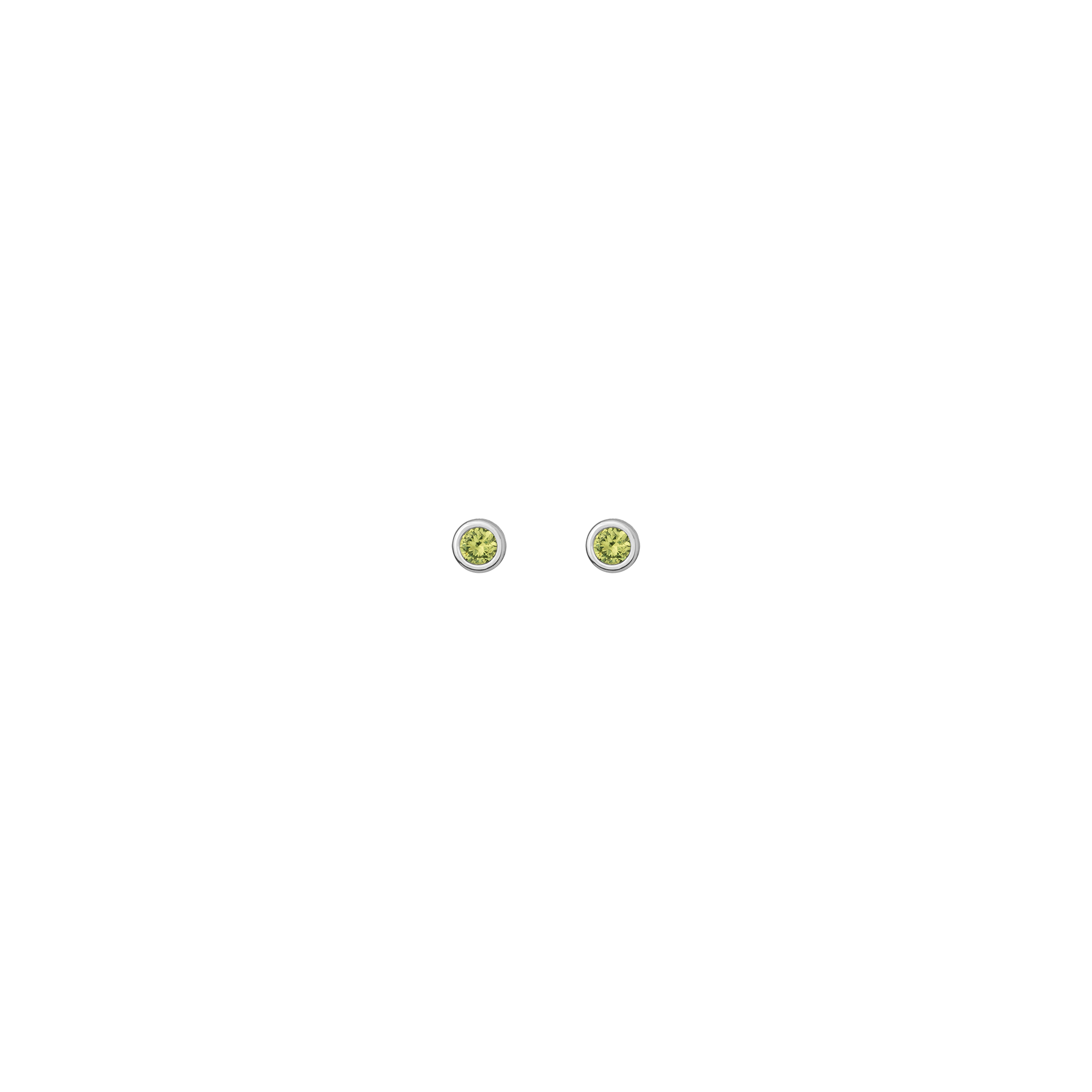 Aurate x Wilson: Lab Grown Peridot Bezel Stud Earrings