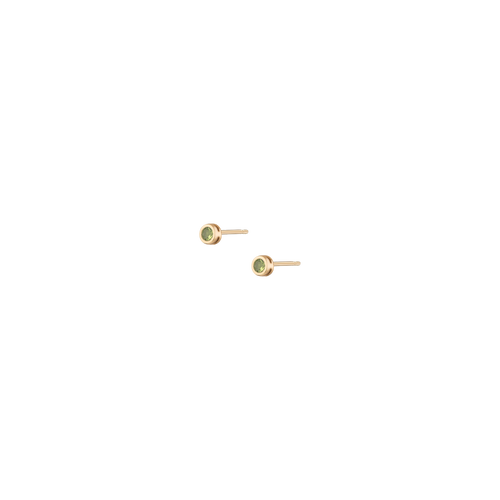 Aurate x Wilson: Lab Grown Peridot Bezel Stud Earrings