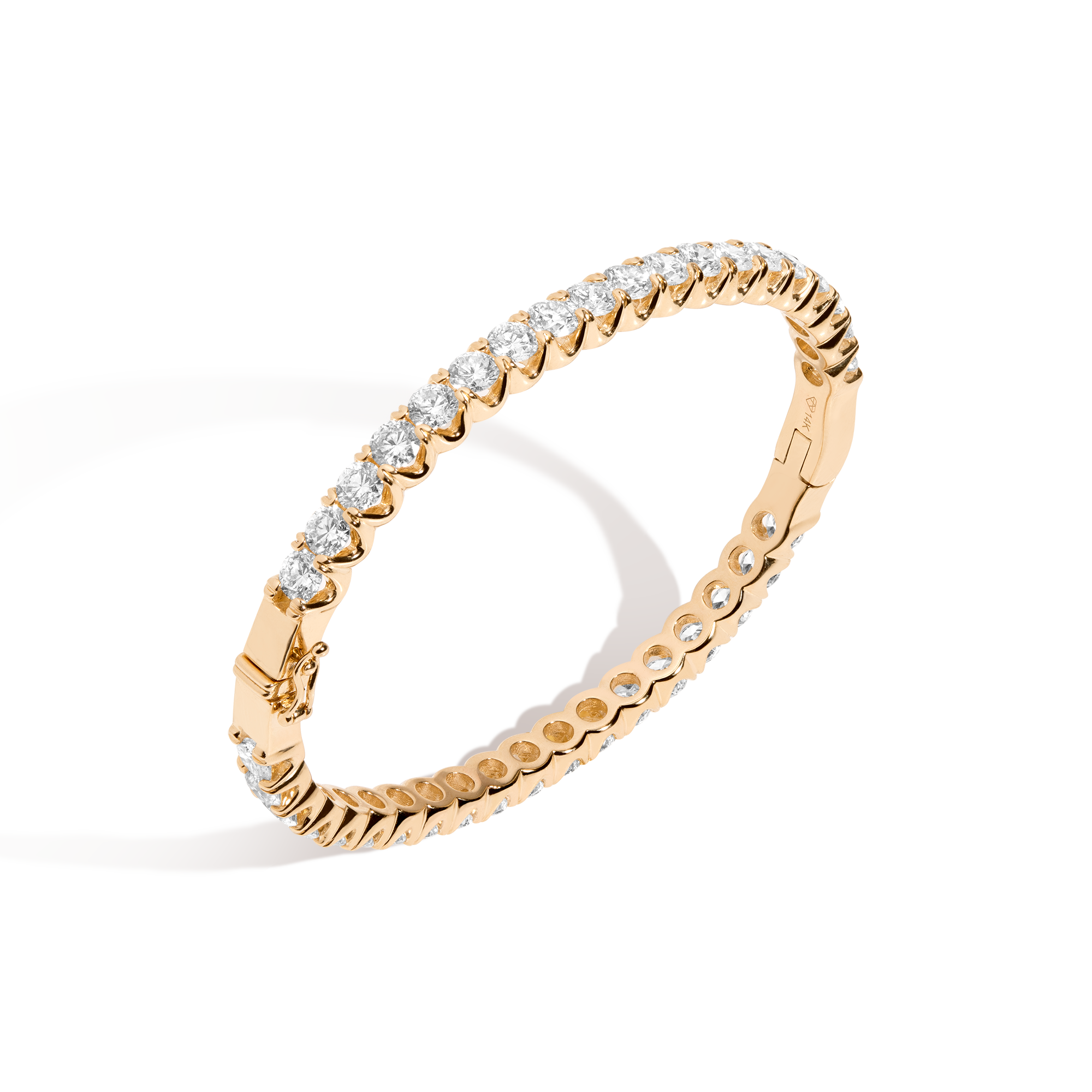 10ct Lab Grown Diamond Hinged Tennis Bracelet