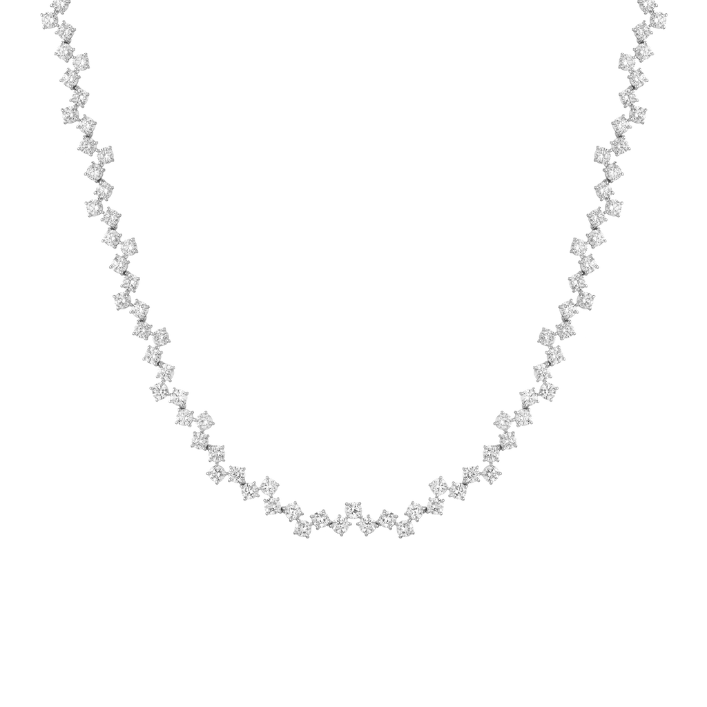 16ct Floating Lab Grown Diamond Tennis Necklace