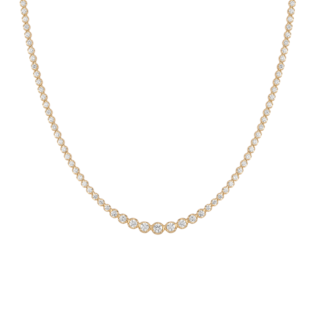 4ct Lab Grown Diamond Graduated Tennis Necklace