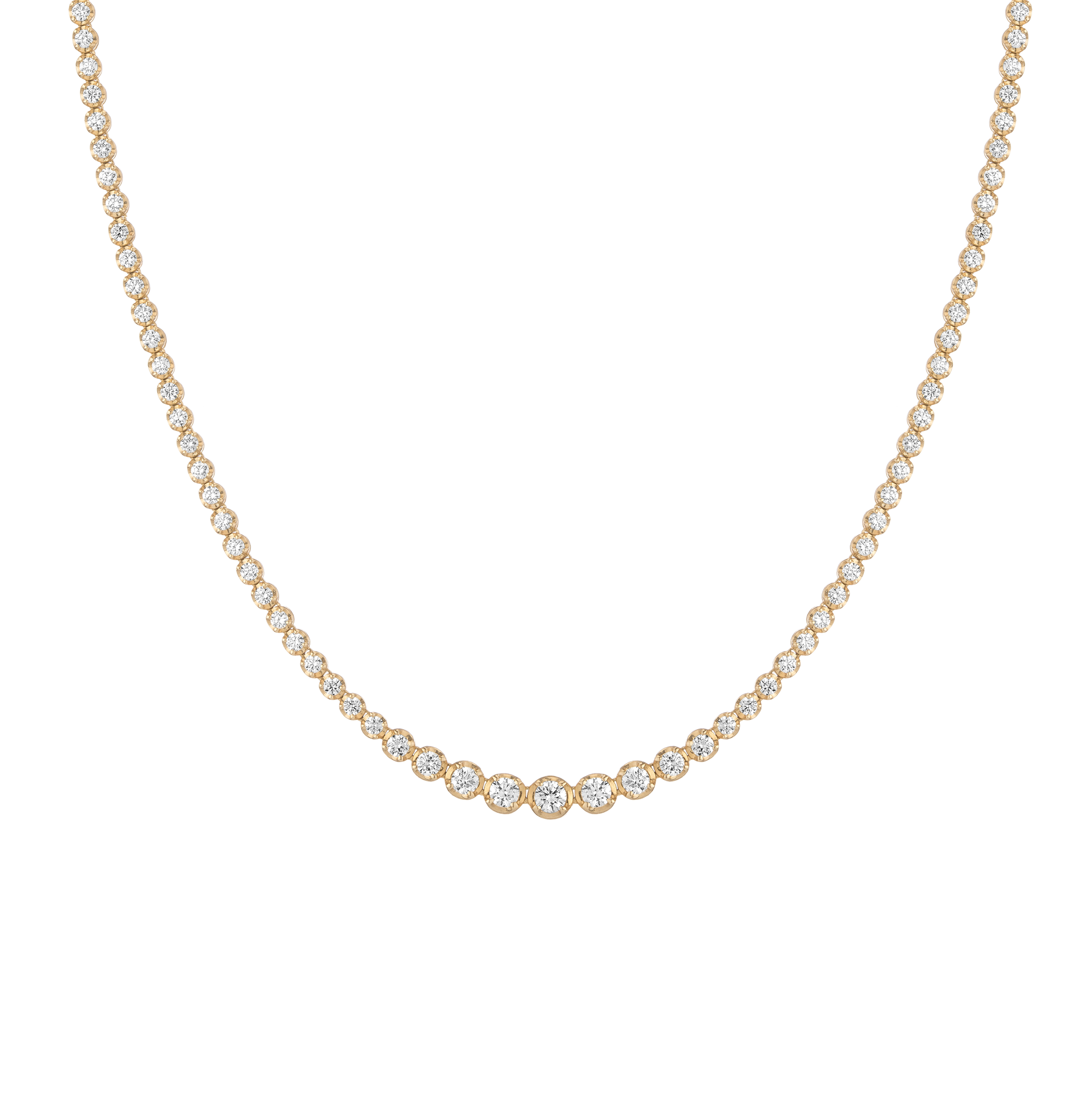 4ct Lab Grown Diamond Graduated Tennis Necklace
