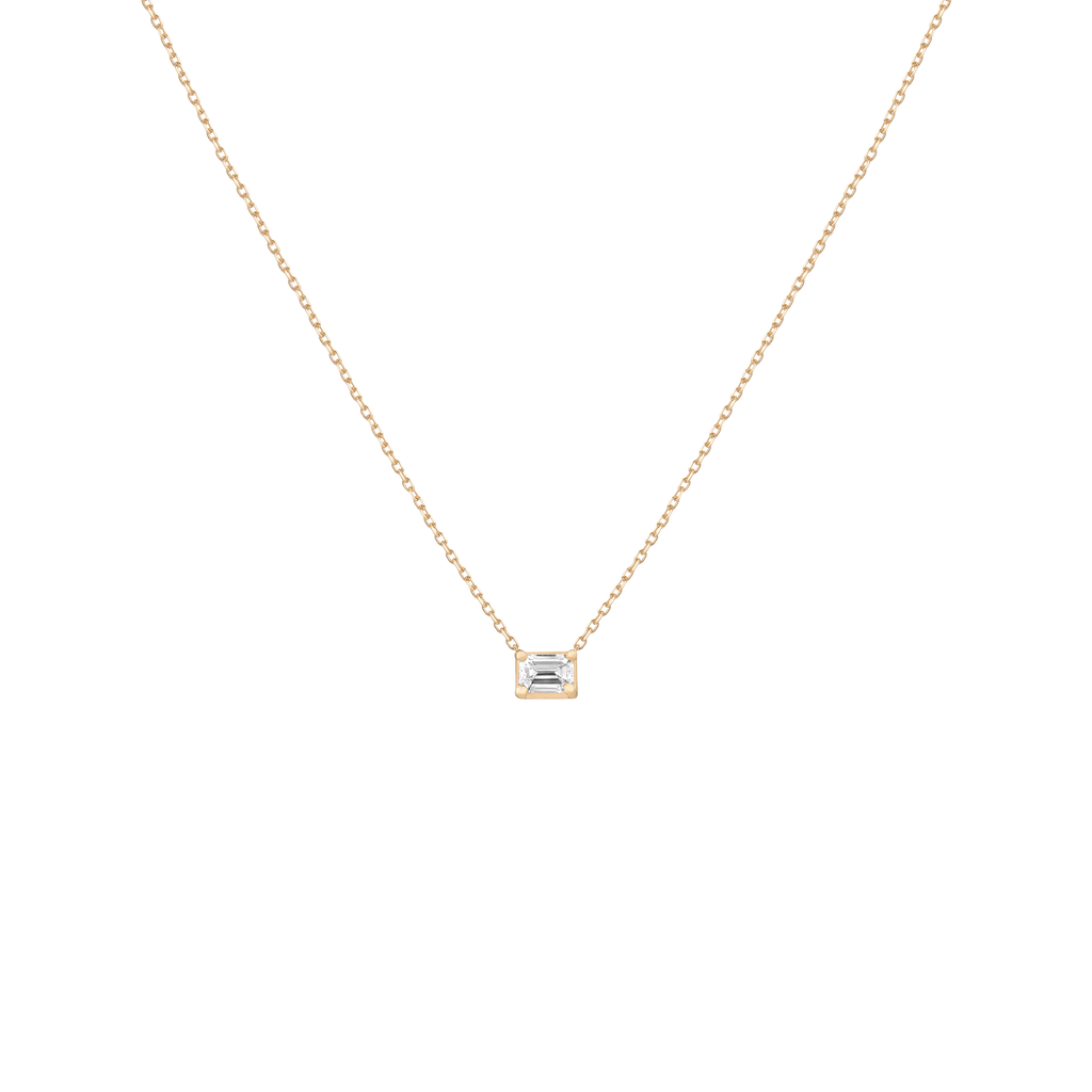 0.25ct Emerald Lab Grown Diamond Necklace