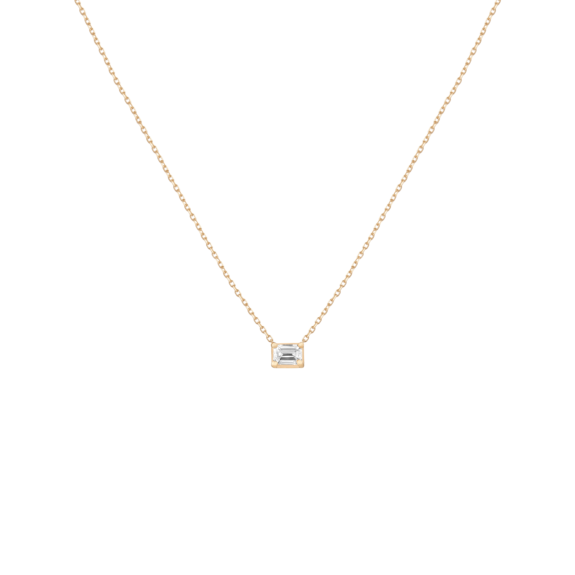 0.25ct Emerald Lab Grown Diamond Necklace