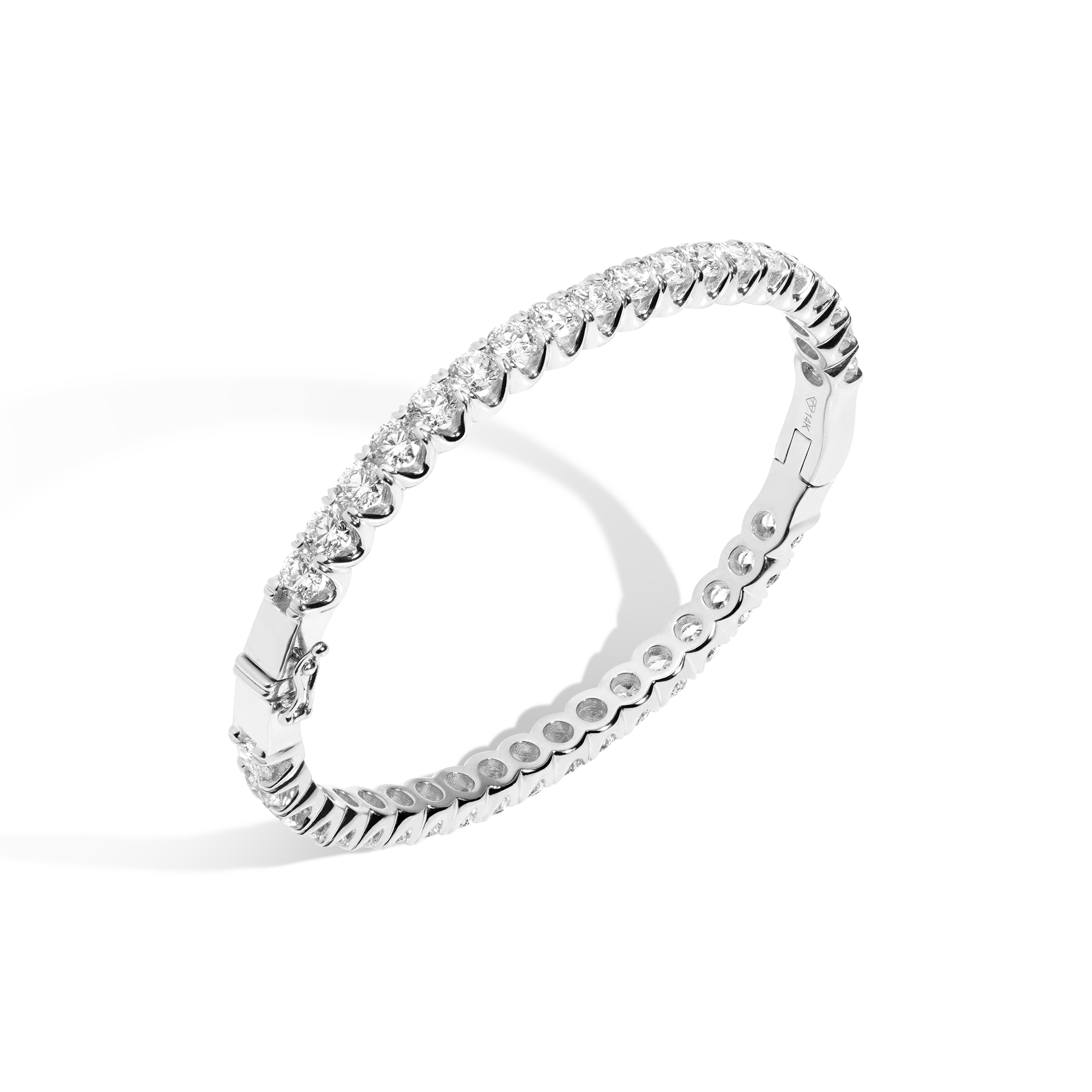 10ct Lab Grown Diamond Hinged Tennis Bracelet
