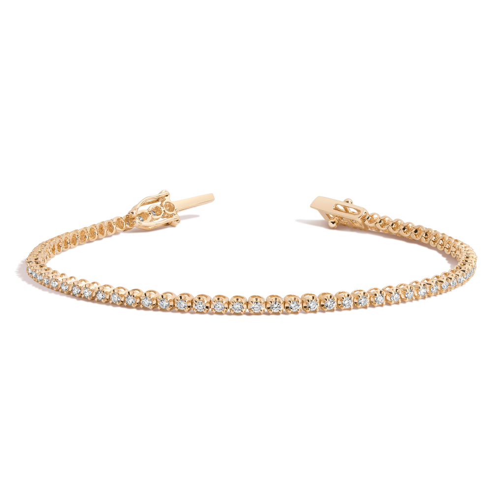 1ct Lab Grown Diamond Cupcake Tennis Bracelet