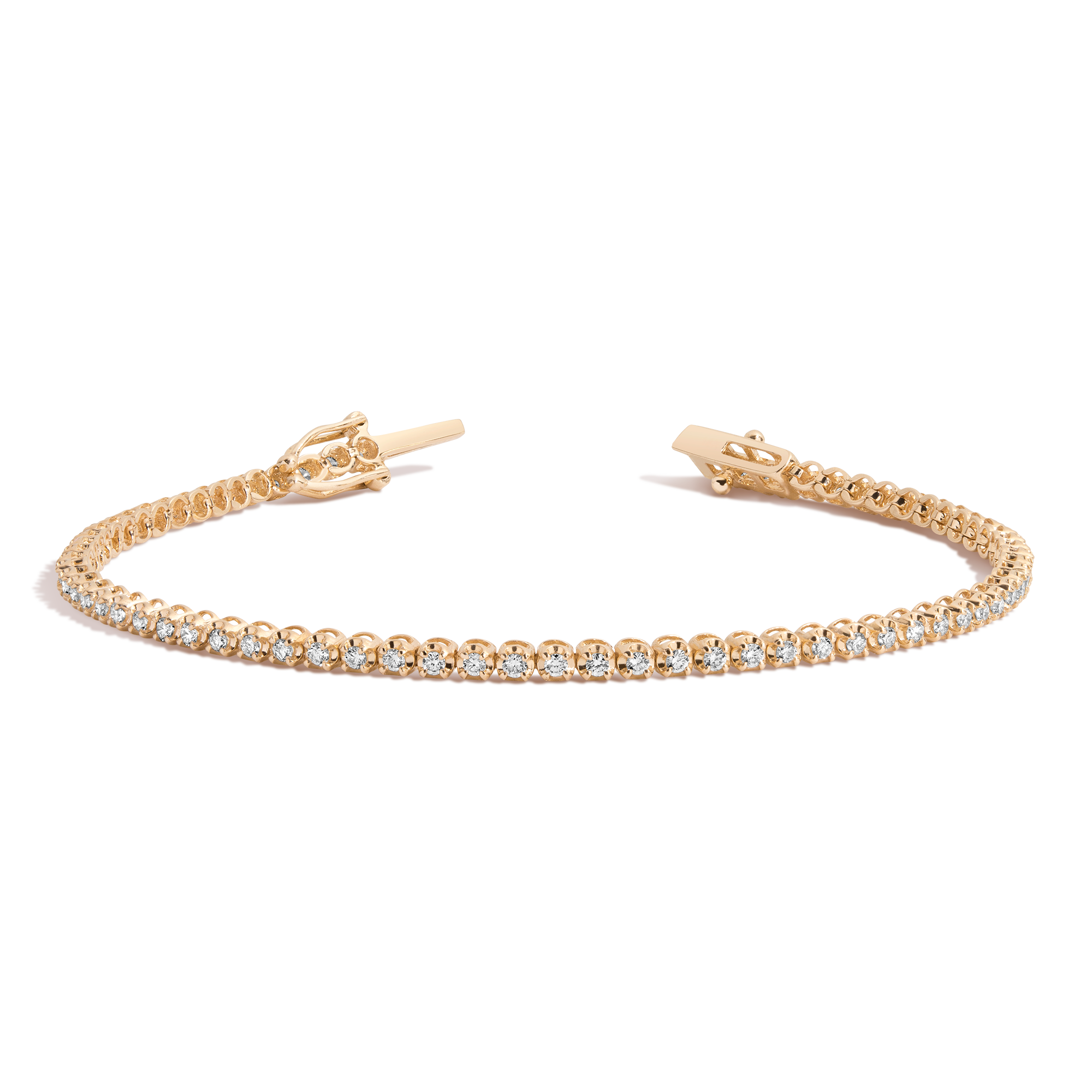 1ct Lab Grown Diamond Cupcake Tennis Bracelet