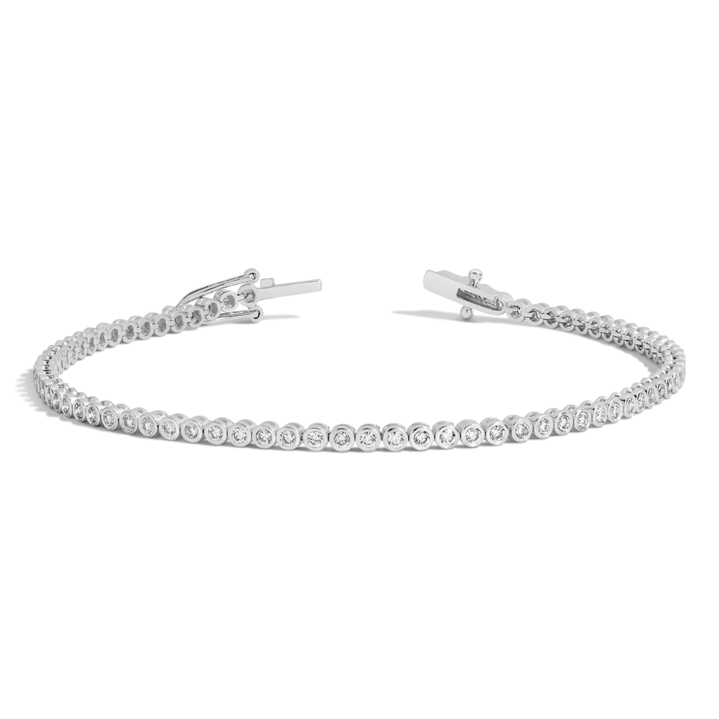2.5ct Lab Grown Diamond Bezel Tennis Bracelet