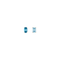 Lab Grown Aquamarine Mosaic Stud Earrings