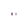 Lab Grown Purple Amethyst Mosaic Stud Earrings