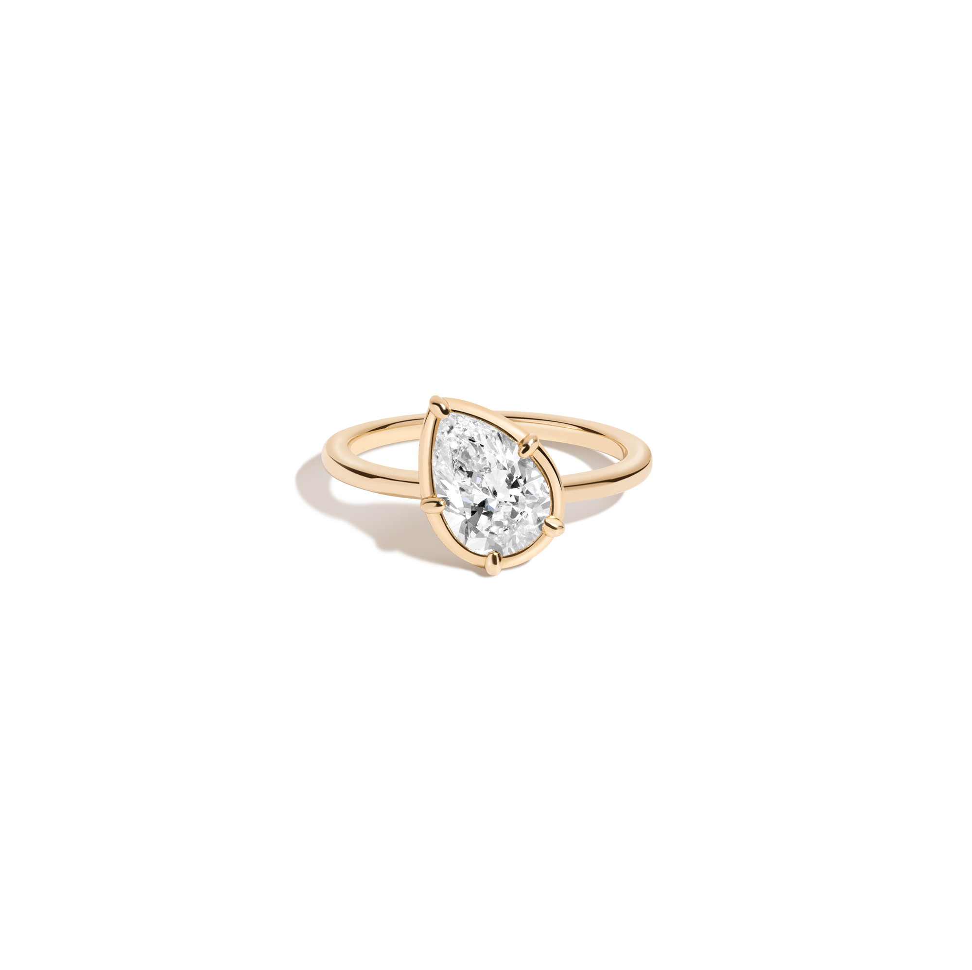 1ct Pear Lab Grown Diamond Georgian Ring