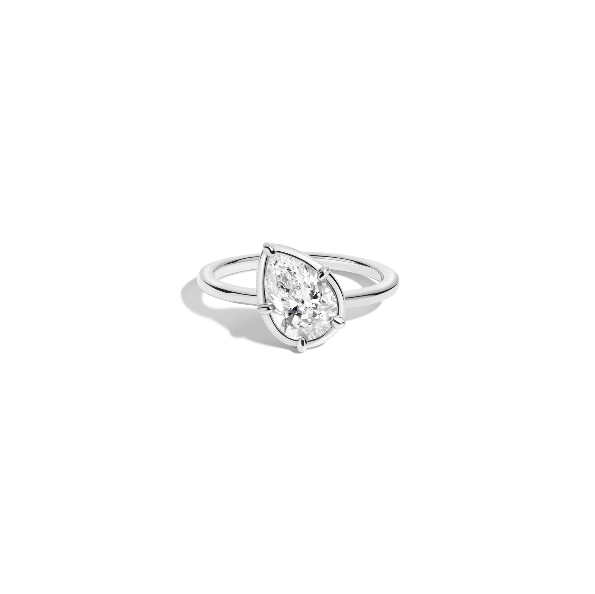 1ct Pear Lab Grown Diamond Georgian Ring