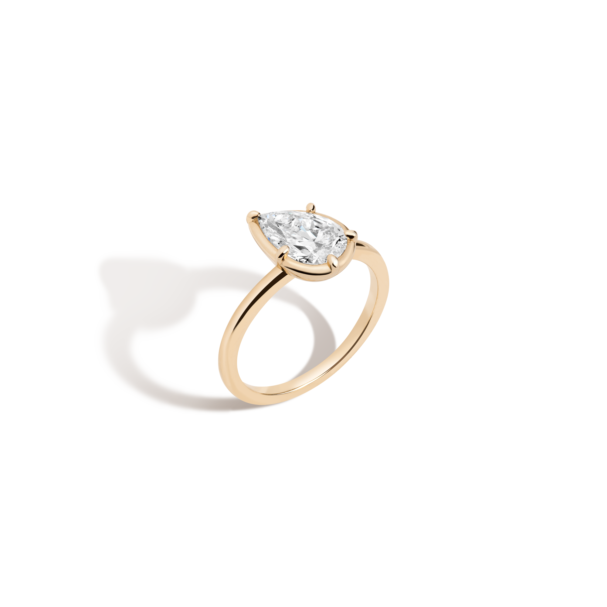 1ct Pear Lab Grown Diamond Georgian Ring