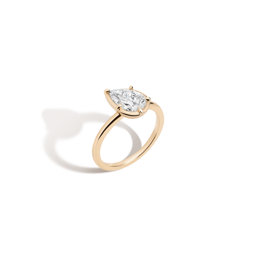 1ct Pear Lab Grown Diamond Georgian Ring