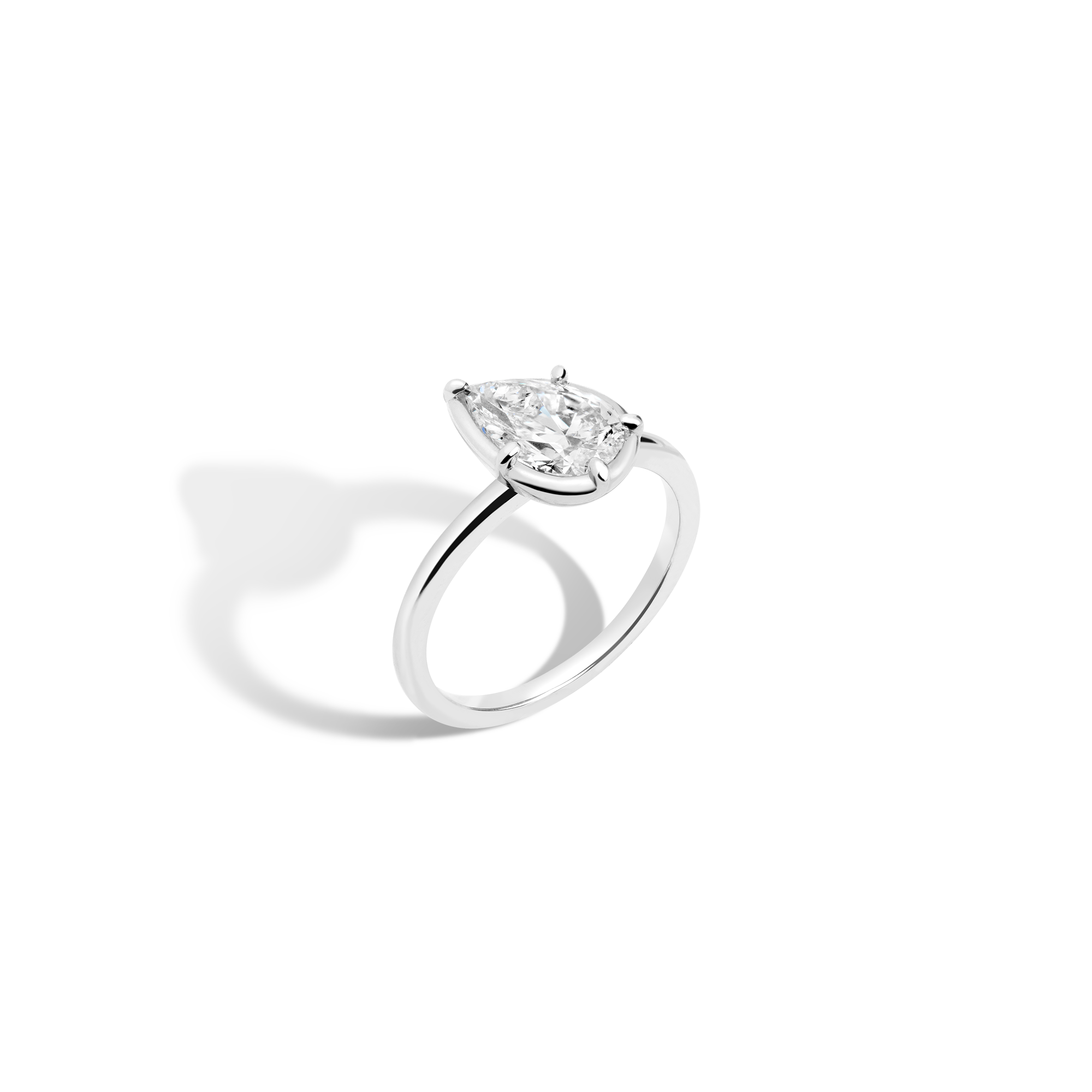 1ct Pear Lab Grown Diamond Georgian Ring