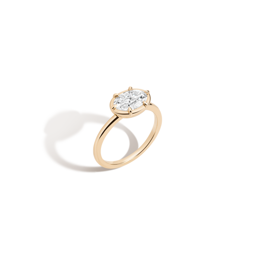1ct Oval Lab Grown Diamond Georgian Ring