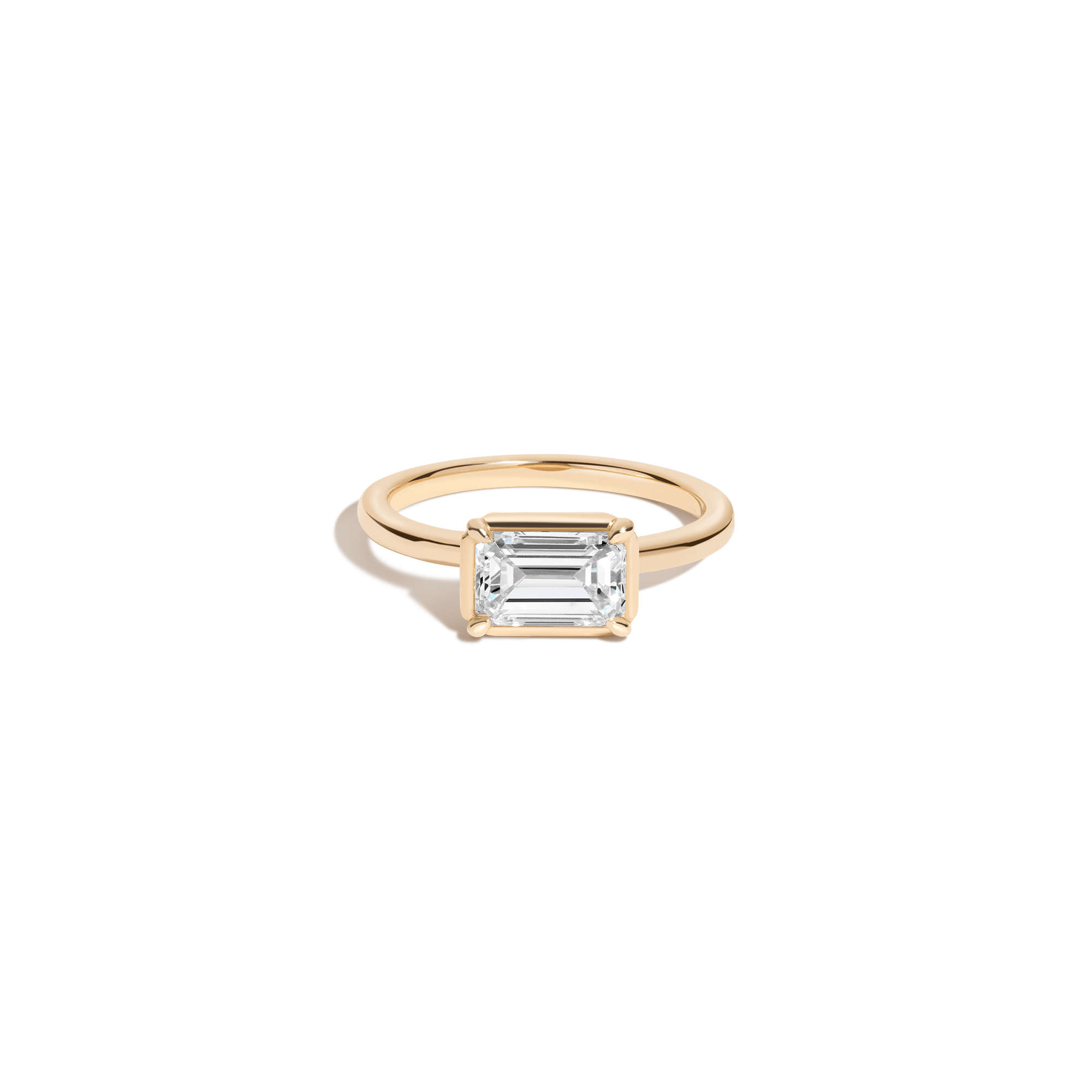 1ct Emerald Lab Grown Diamond Georgian Ring