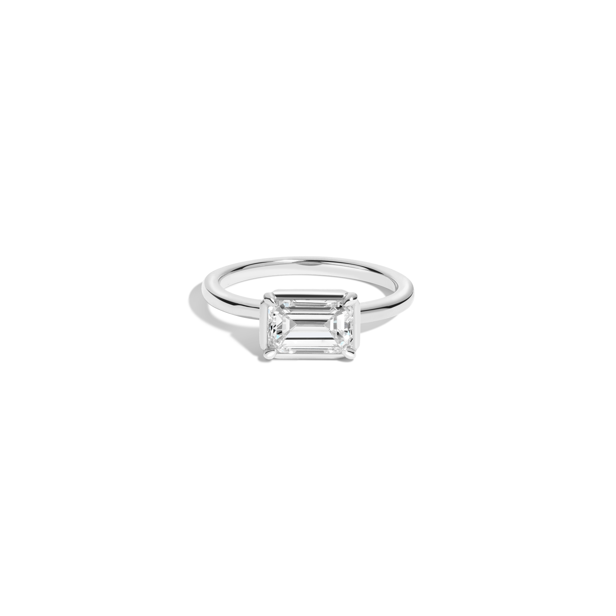 1ct Emerald Lab Grown Diamond Georgian Ring