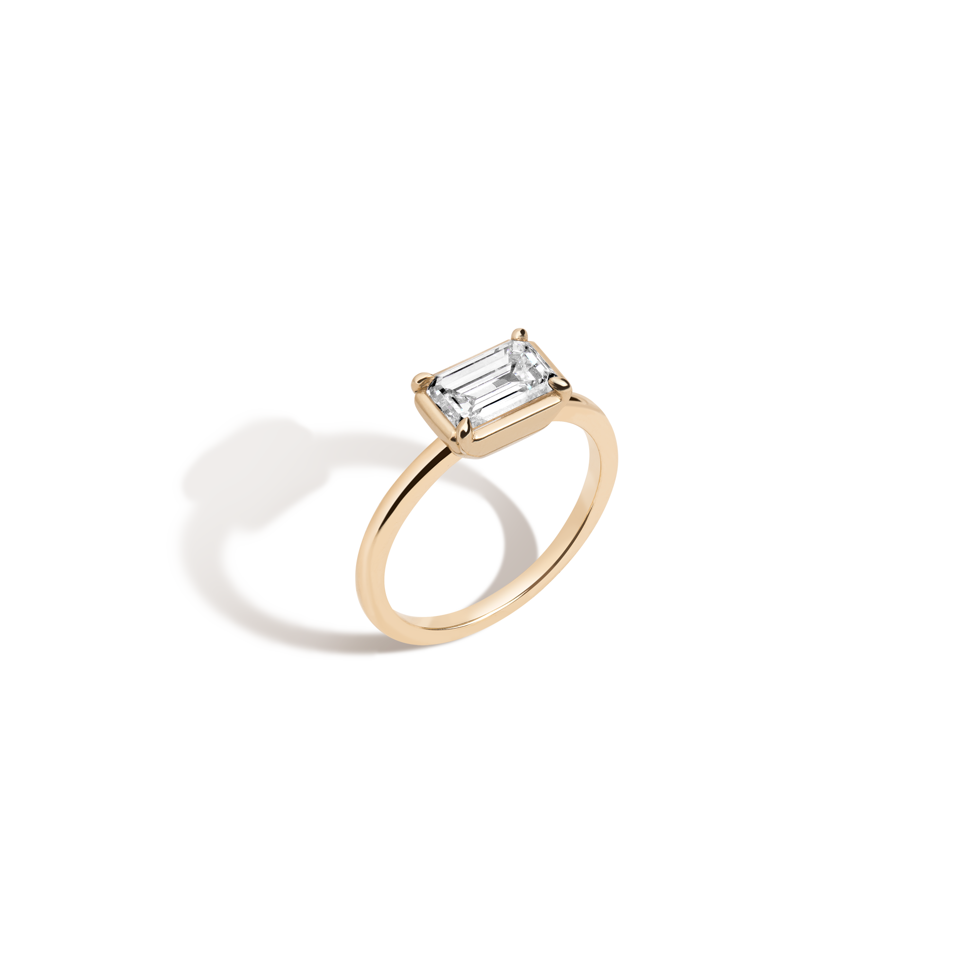 1ct Emerald Lab Grown Diamond Georgian Ring