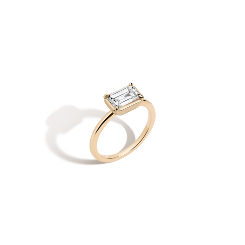 1ct Emerald Lab Grown Diamond Georgian Ring
