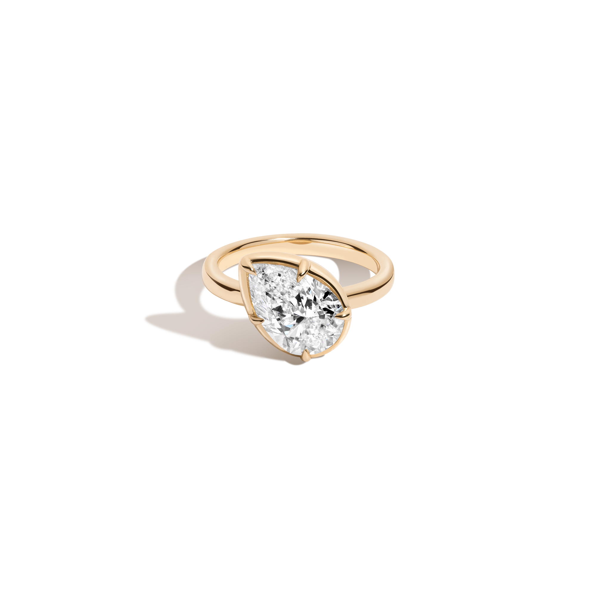 2ct Pear Lab Grown Diamond Georgian Ring