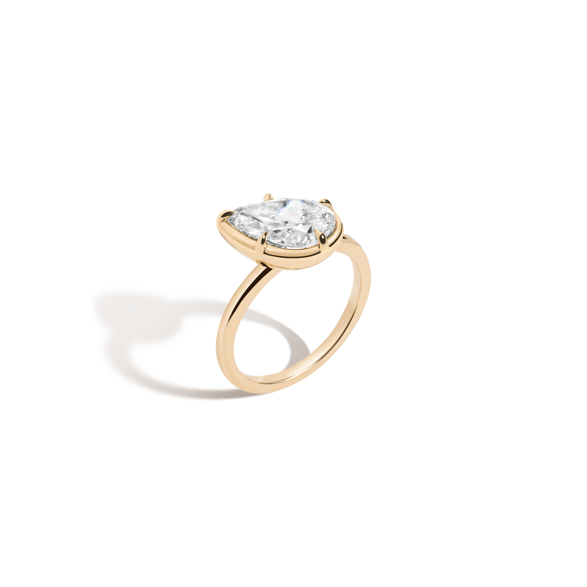 2ct Pear Lab Grown Diamond Georgian Ring