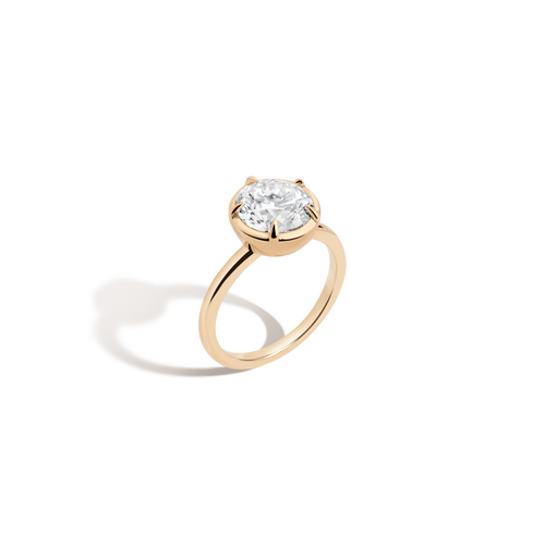 2ct Round Lab Grown Diamond Georgian Ring