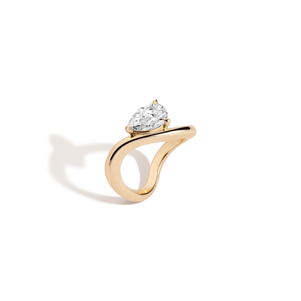 1ct Pear Lab Grown Diamond Floating Ring