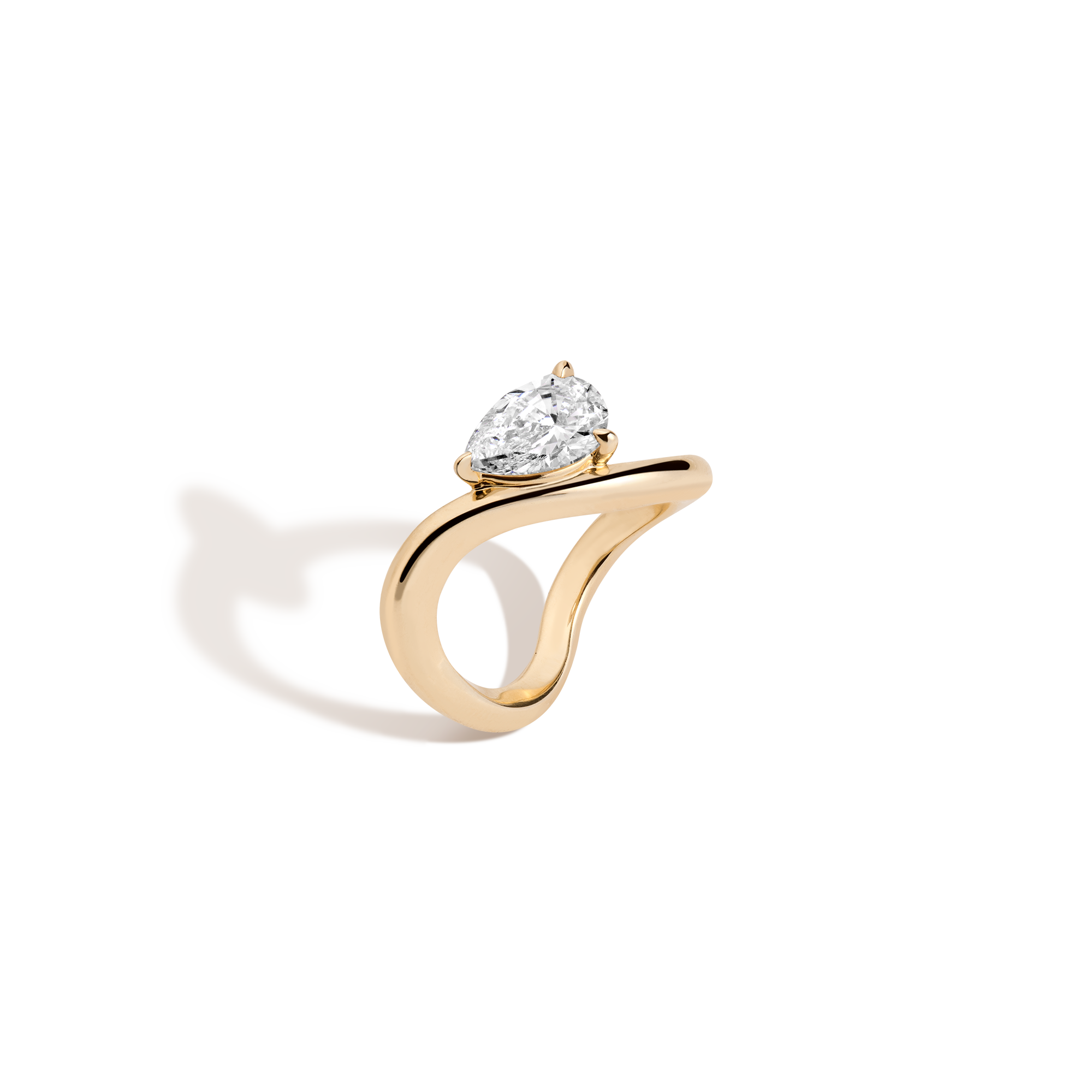 1ct Pear Lab Grown Diamond Floating Ring