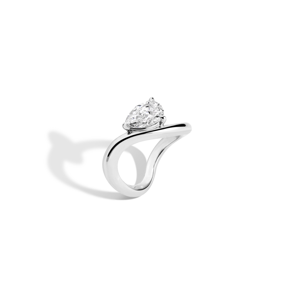 1ct Pear Lab Grown Diamond Floating Ring