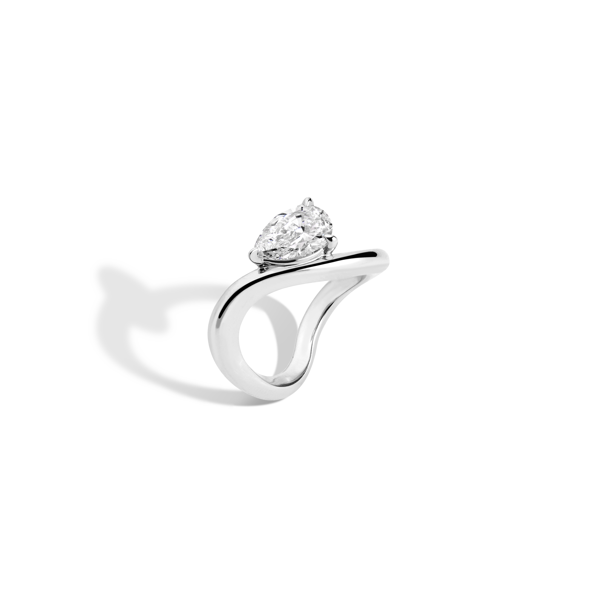 1ct Pear Lab Grown Diamond Floating Ring