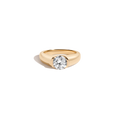 1ct Round Lab Grown Diamond Floating Signet Ring