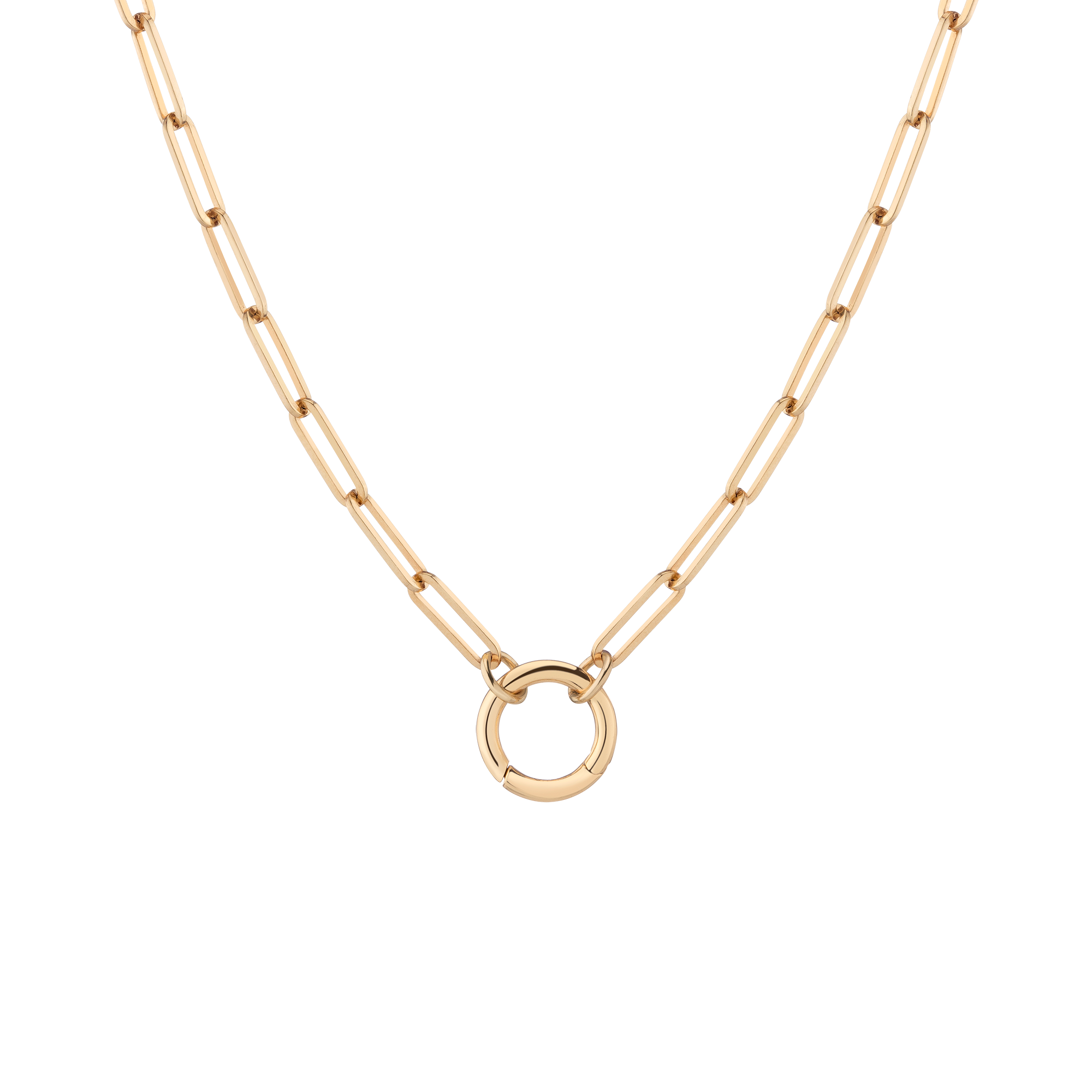 Paperclip Chain Charm Necklace