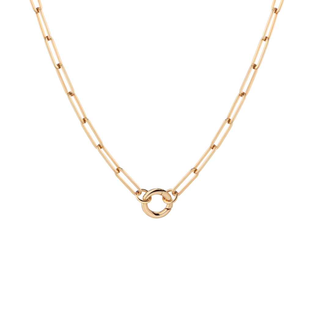 Paperclip Chain Charm Necklace