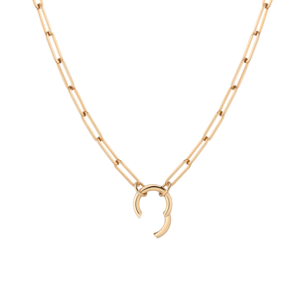 Paperclip Chain Charm Necklace