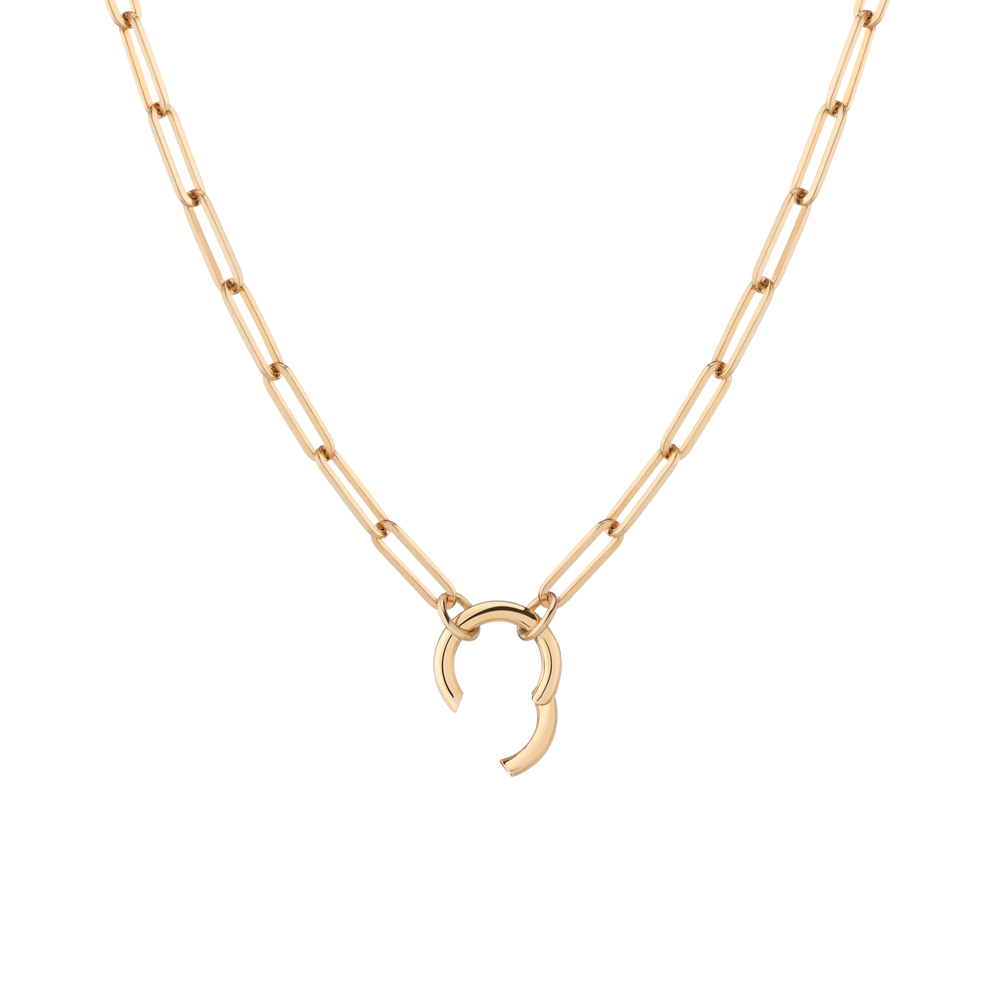 Paperclip Chain Charm Necklace