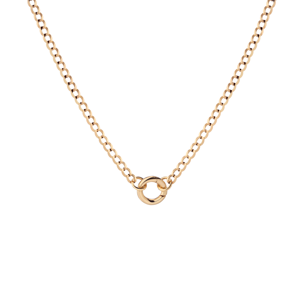 Curb Chain Charm Necklace