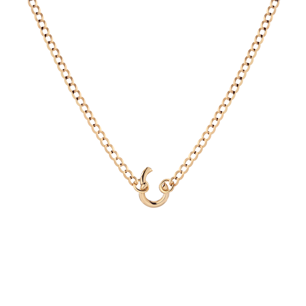 Curb Chain Charm Necklace