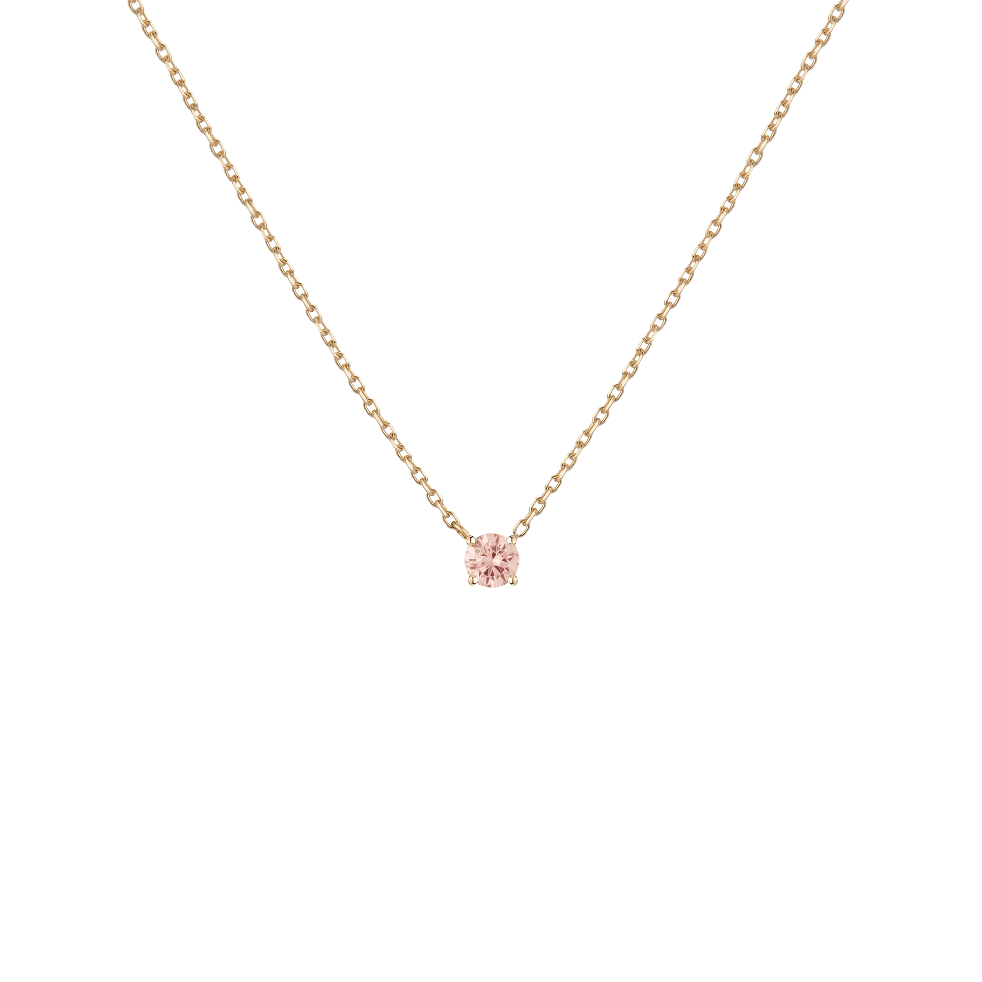 Lab Grown Pink Diamond Solitaire Necklace