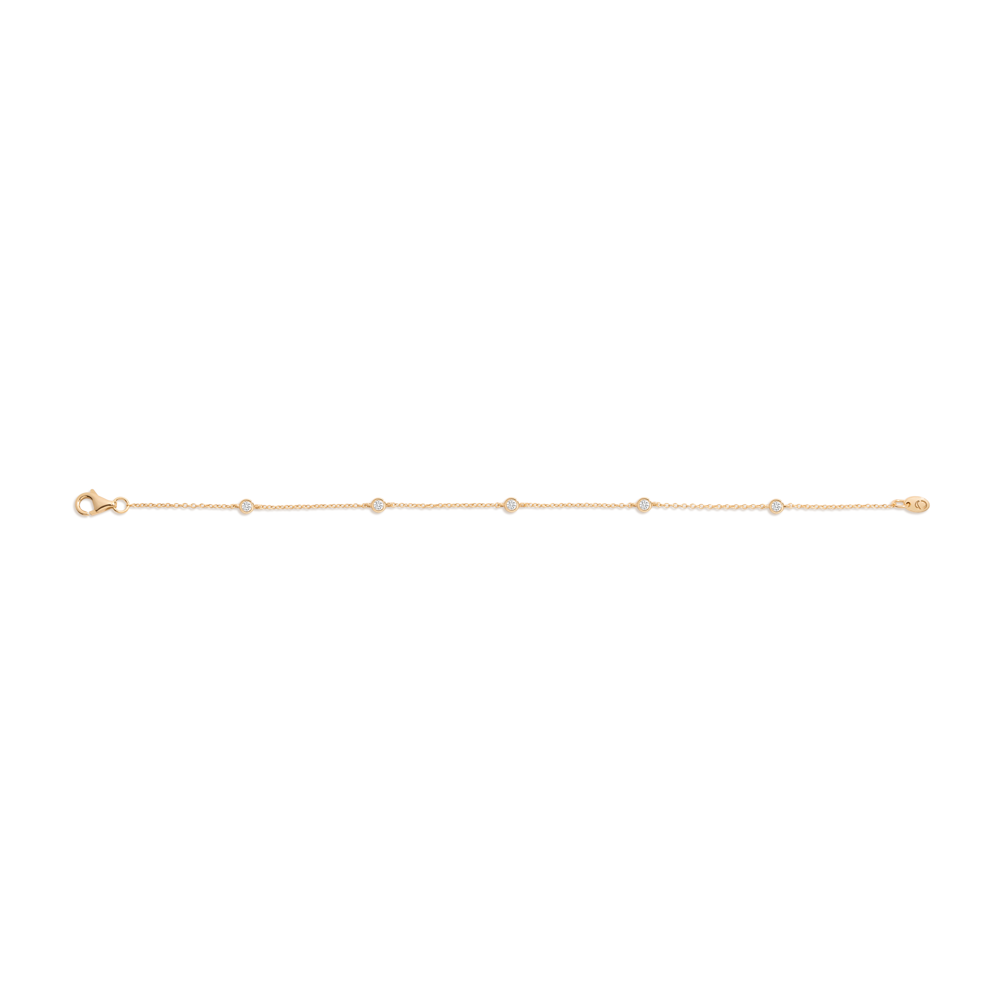 Lab Grown White Sapphire Station Bracelet