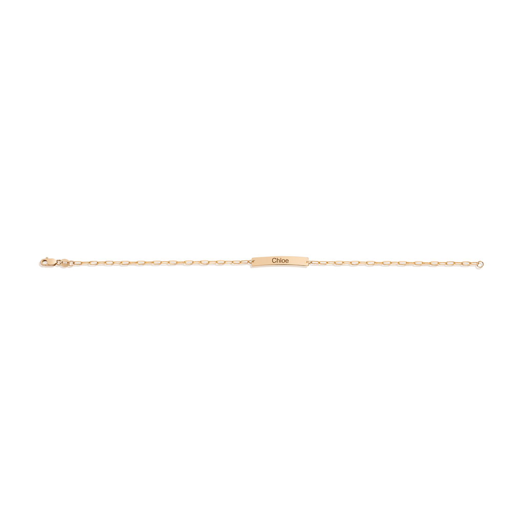 Baby ID Paperclip Chain Bracelet